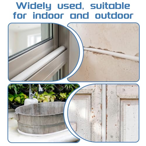 Image of U0U 20PCS Backer Rod 1 inch,Foam Backer Rod for Gaps Concrete Crack Filler Joints,White Poly Foam Filler for Wall, Window and Road Crack Filling (20, White, 1inch)