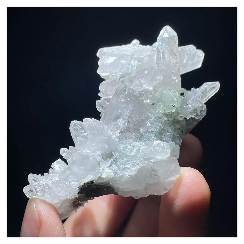 Piedra de uva y cristal cuarzo natural el regalo ideal con soporte incluido