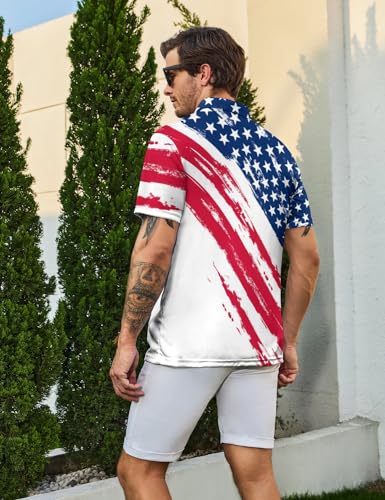 Golf Shirts for Men Funny Polo Short Sleeve Performance Moisture Wicking Quick Dry Mens Hawaiian Polo Shirt2