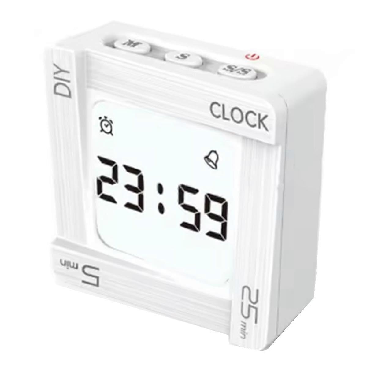 JOYHAPPST DIY Time Management Pomodoro Timer Square Alarm Clock Flip Countdown Alarm Clock Reminder for Stude