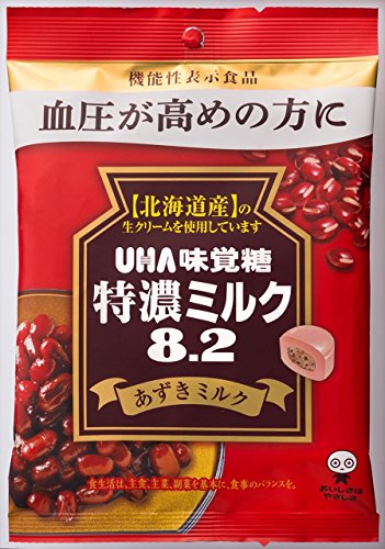 味覚糖 食品 特濃ミルク8.2 あずきミルク 93g×6袋 [機能性表示食品]