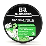 Black Red Sea Salt Paste for Men, 120ml | Medium Hold with Beachy Texture | Matte Finish, Natural Volume & Lightweight Styling Wax | Water-Based, Easy to Wash Out