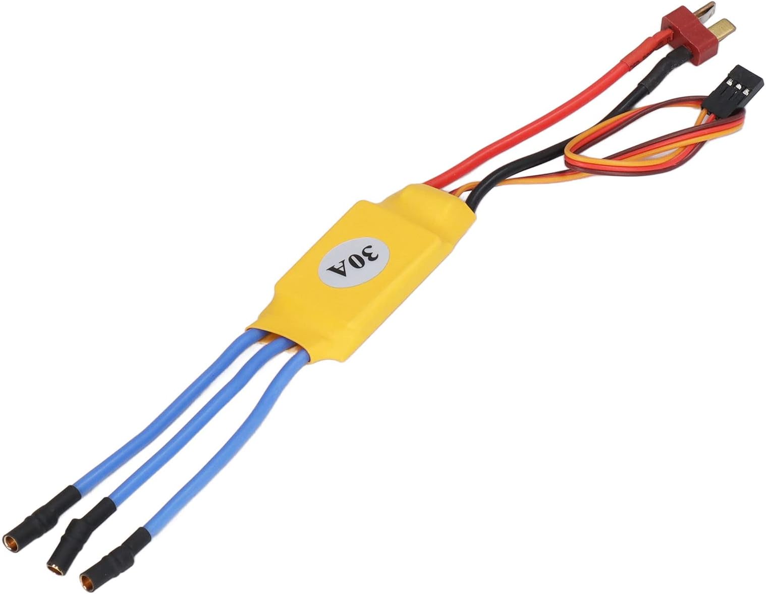 Brushless Motor ESC 30A, Electric Speed Controller with Auto Throttle Adaptation, 300000 RPM Support, Multi Protections for RC Drones and Industrial Motors