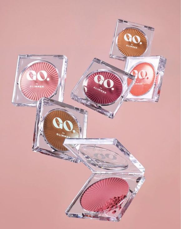 GO. by Glimmer Cheek & Eye Shadow | Multi-Use Blush & Eyeshadow Powder | Silky Lightweight Formula | 0.17 oz | Merlot