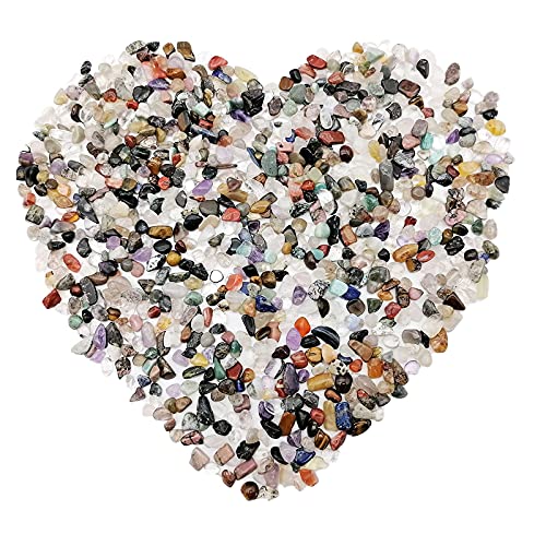 Image of 335g Assorted Stone Quartz Crystals Rocks Crushed Crystal Quartz Tumbled Rocks and Crystals