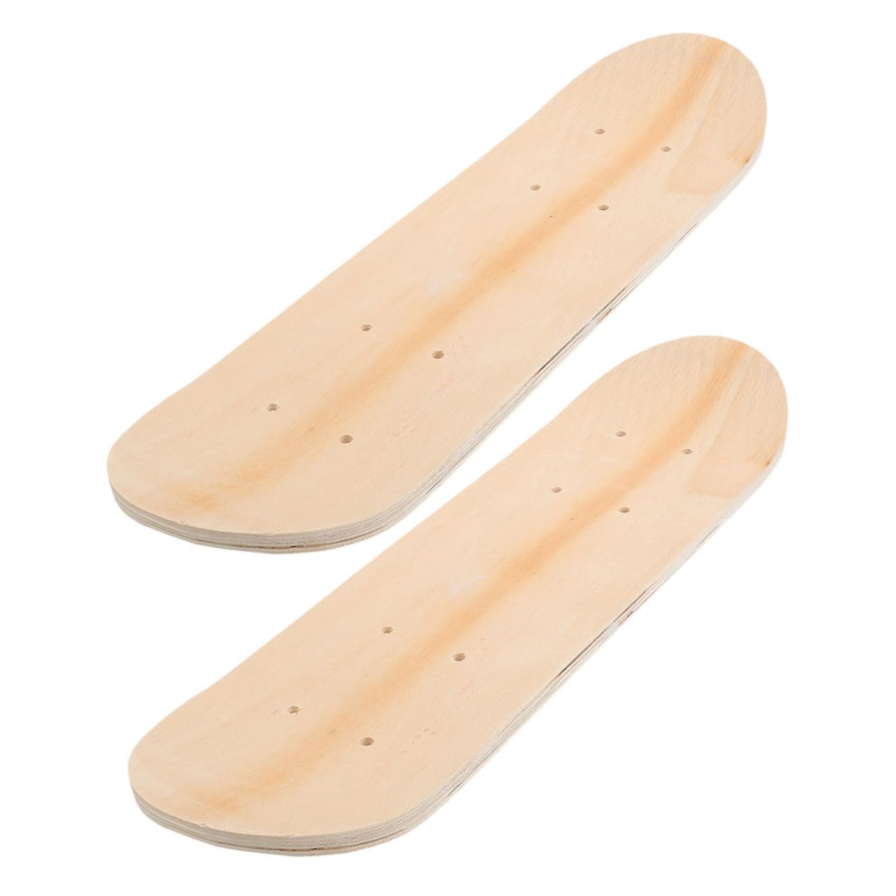2 Stück Blanko Skateboarddecks aus Holz Beidseitig Bemalbar für Kinder für Kindergarten Kunstprojekte