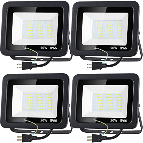 LED投光器 屋外 作業灯 50W【4個セット】850W相当 昼光色 LEDチップ IP66防水...