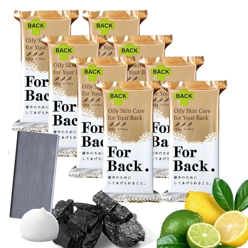 Pelican?????? Exfoliating Pore Soap Bar for Women & Men with Premium Charcoal & Papain, Deep Cleansing for Pores, Removes Impurities & Dead Skin, with Yuzu Extract & Collagen, Citrus,8EA,each 4.76 Oz