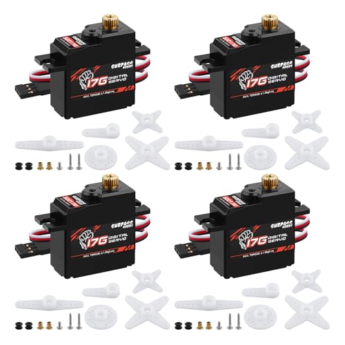 4pcs 17g Metal Gear 1.8KG Digital Servo for RC Airplane Robot 1/18 1/16 Truck Car Boat Duct Plane