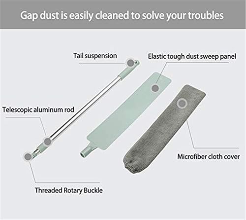 Miniatura 3 de Limpiador de polvo, artefacto de limpieza de polvo retráctil para muebles de fondo de cama, cepillo de limpieza de cenizas de polvo estático para el