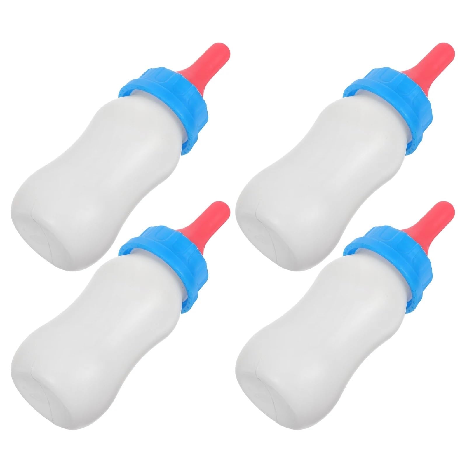 Butelki do karmienia jagniąt, Butelka na mleko, butelka do karmienia małych zwierząt, wielokolorowe opakowanie 4 sztuki(White)