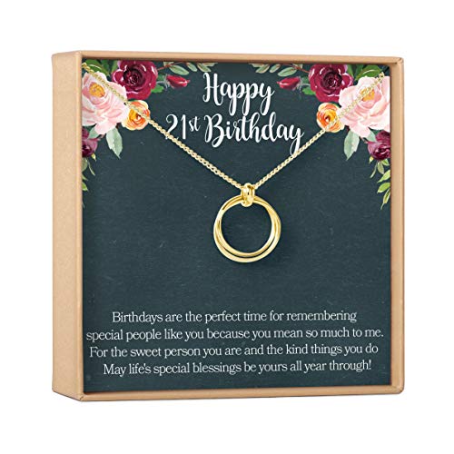 Dear Ava 21st Birthday Gifts for Her | Sterling Silver Necklace, 21 Year Old Birthdays | Perfect Jewelry for Women and Girls with Heartfelt Card | 21 Birthday Gift for Daughter, Sister, Friend, and Niece
