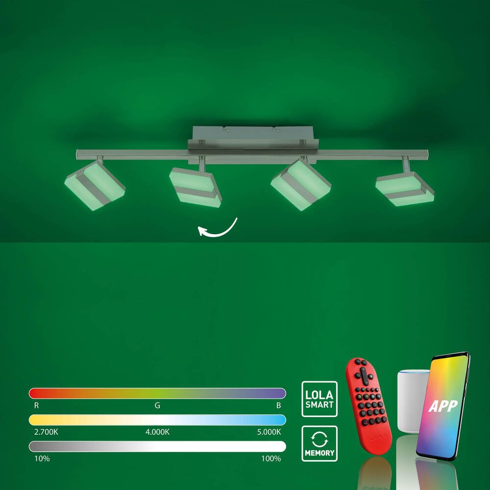 LED Deckenleuchte Spotleiste dimmbar Smarthome Fernbedienung 73cm warmweiß | Fernbedienung, Smart Home Tuya