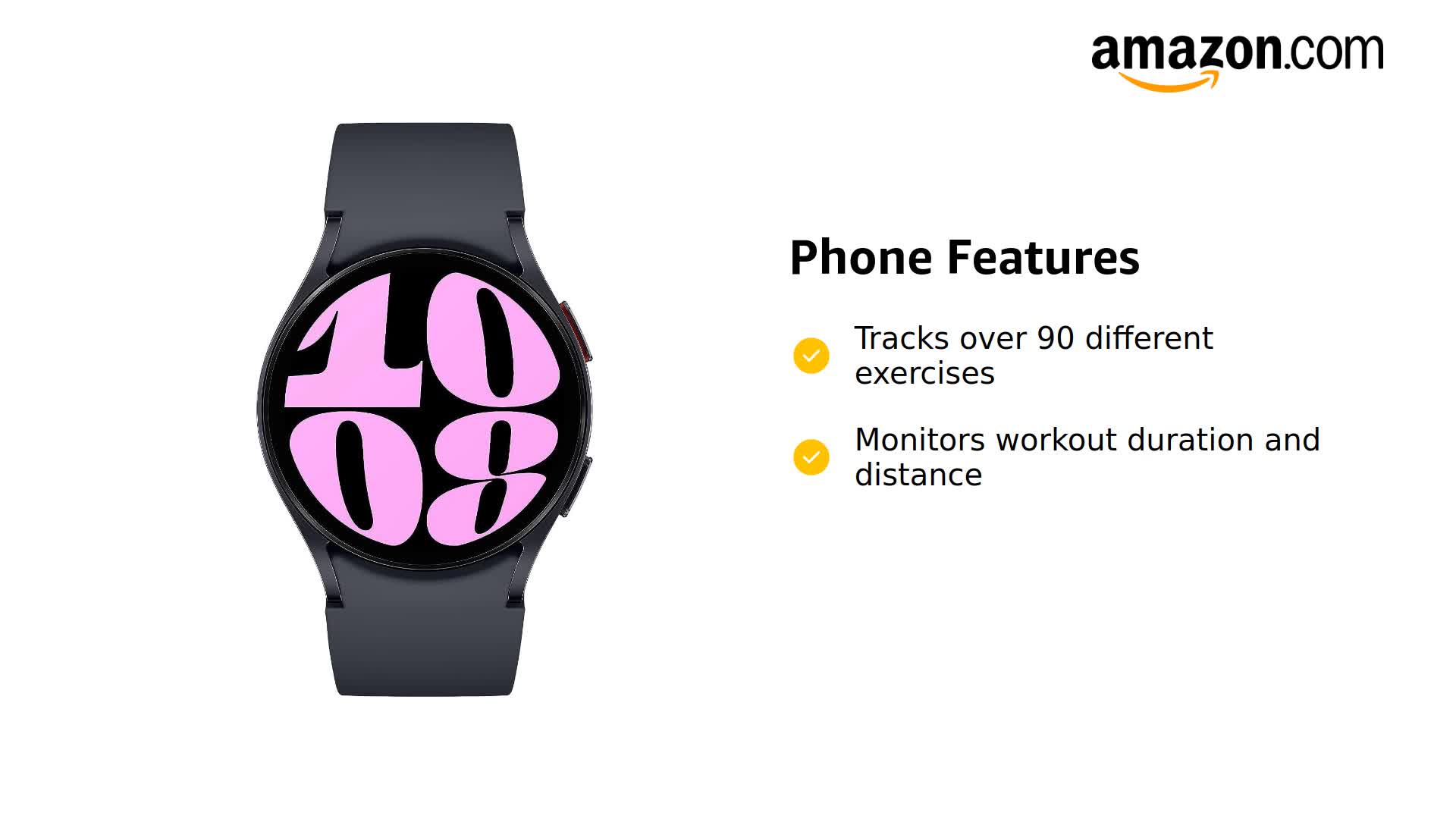 Amazon.com: Samsung Galaxy Watch 6 40mm Aluminum Smartwatch w