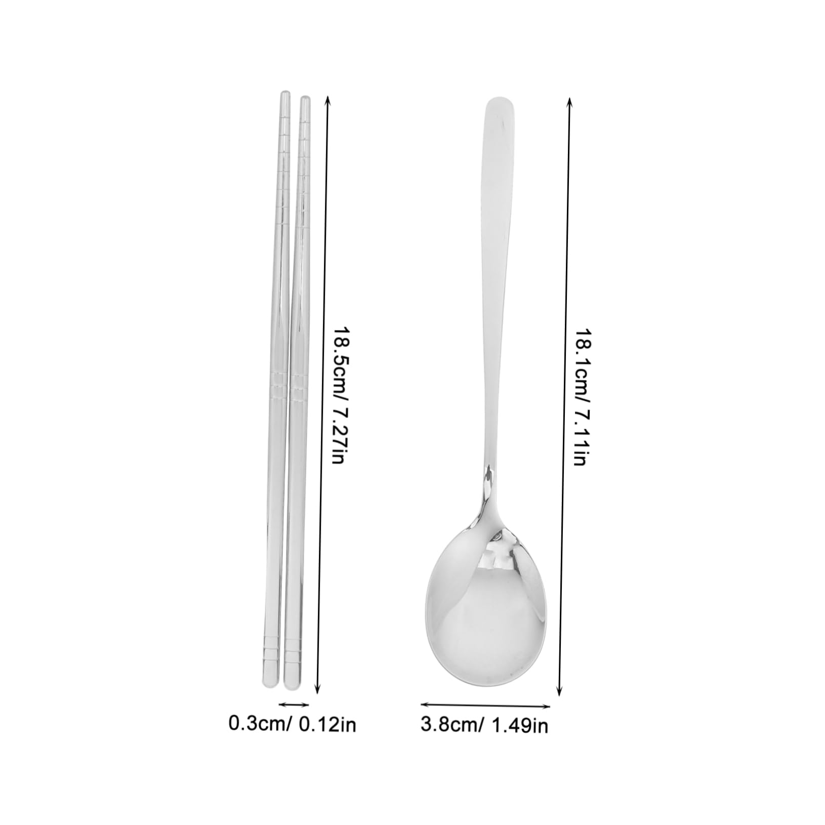 COLLBATH Travel Utensils Set with Case Reusable Stainless Steel Chopsticks Spoon for Camping Picnics and Everyday Use Lightweight and Easy to Clean Tableware