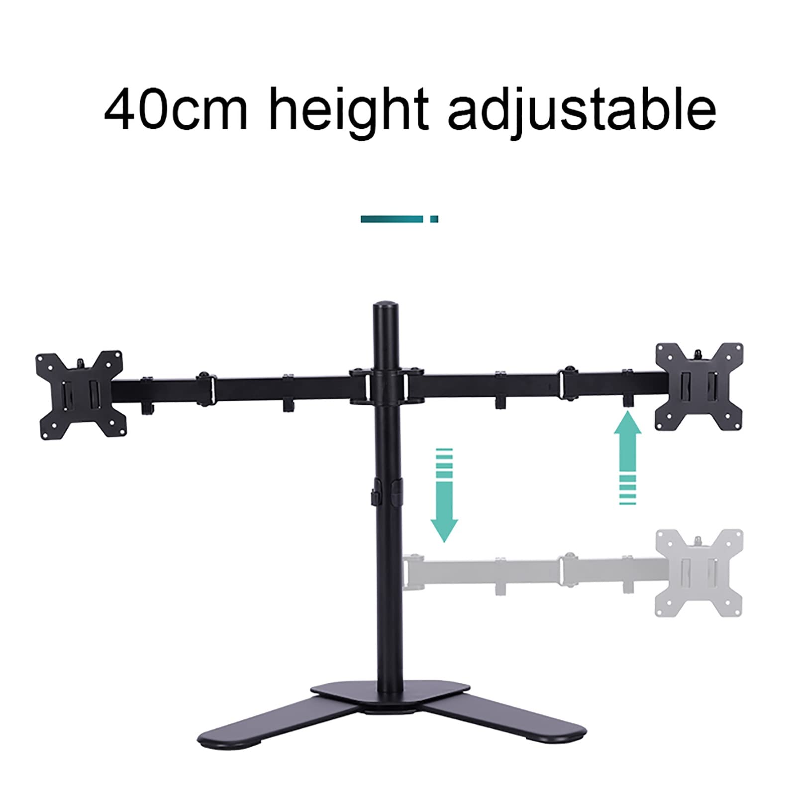 Supporto per Doppio Monitor, Braccio Snodato Completamente Articolato, Supporto per Monitor con Rotazione, Inclinazione E Altezza Regolabili, Compatibile con Schermi da 10 A 27 Pollici.
