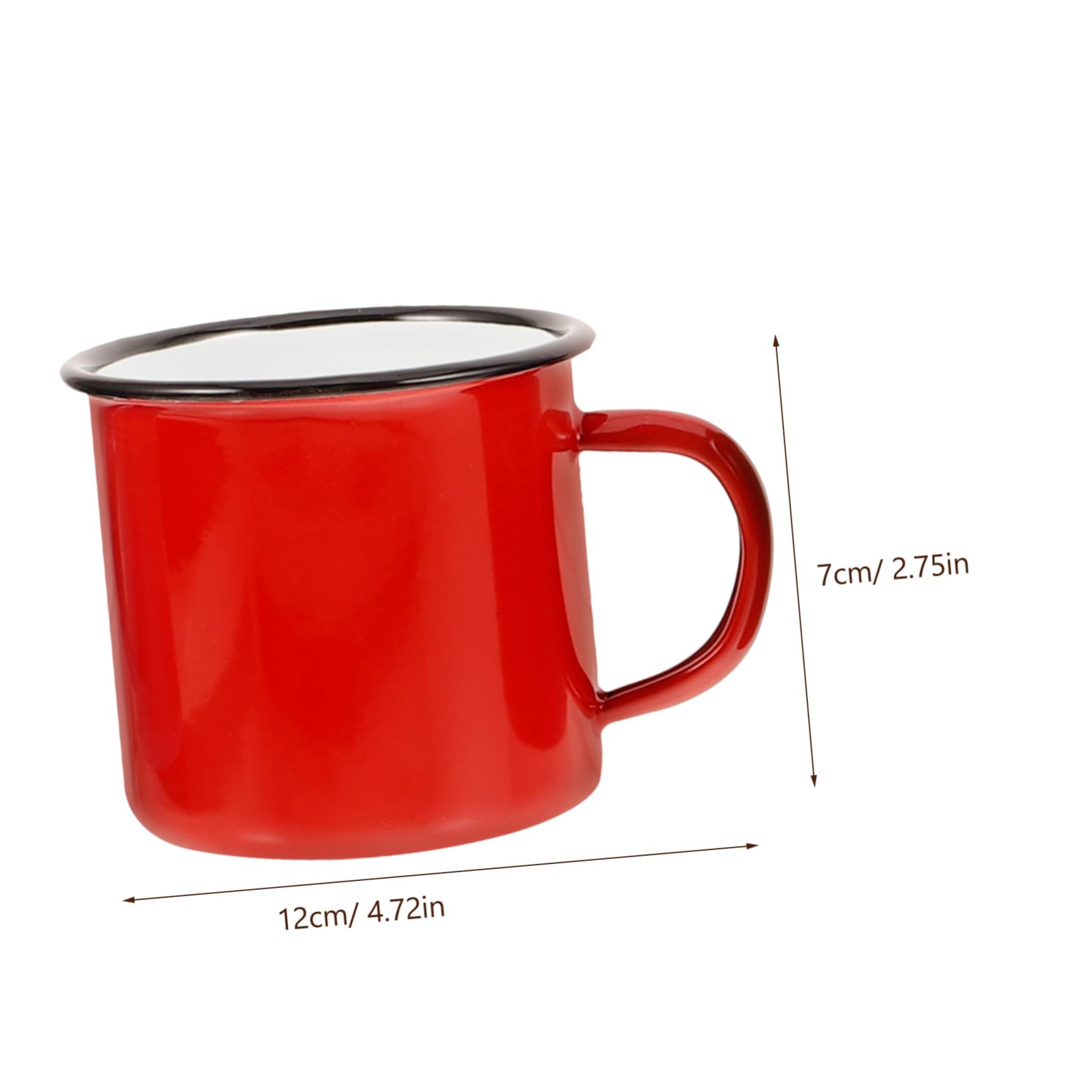 TOYANDONA 4stücke Emaillebecher Retro Campingbecher Wassergläser Kaffeetassen für Outdoor und Haushalt