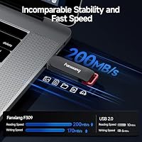 fanxiang USB Stick 3.0 256GB X2 Bis zu 200MB/s, USB 3.2 für Smart-TV, Desktop, Laptops, Car Audio, Drucker, Kopierer und Smart-Lautspreche(F309 256GBx2) – Ansicht 2