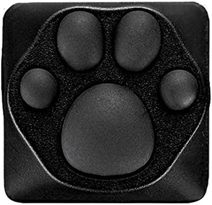 SYA ZOMOPLUS Cute Cat Paw Keycap,Squishy Paw Custom Keycap-1pc Keycap for Mechanical Keyboard,Suitable for Cherry MX/Gateron Switches-ESC Key Keycap (Black Gray)