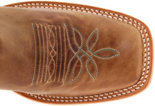 Justin Boots Women's Bent Rail American Burnished Tan Cowgirl Boots Brown/Turquoise 8 B | Image 4