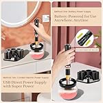 Electric Makeup Brush Cleaner and Dryer Machine - Super Fast Clean and Dry Make Up Brushes - Automatic Cosmetic Brush Spinner Washer Tools - Image 5