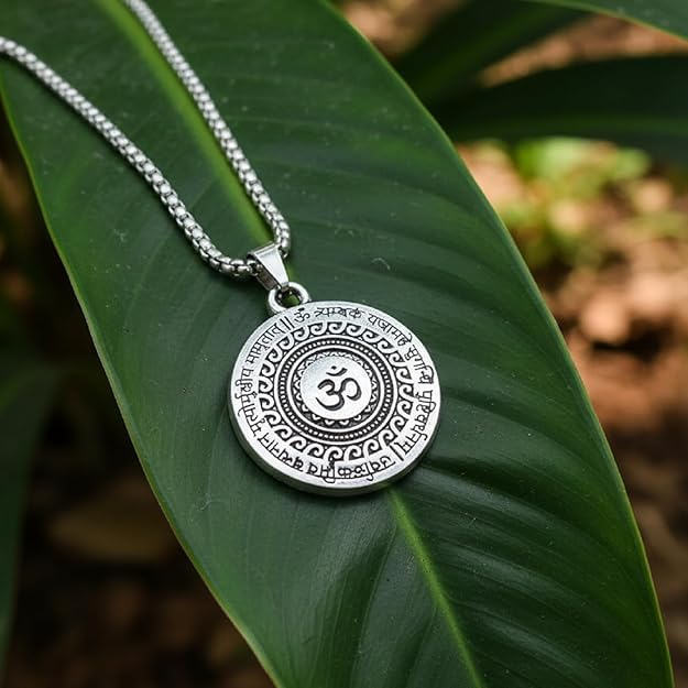 Lord Shiv Bholenath Face Locket with Chain and Steel Pendant, oxidised Spiritual Pendant, Religious Necklace Mahadev Necklace for Men and Women for Good Health & Wealth Pack of 1 Lockets-image-27
