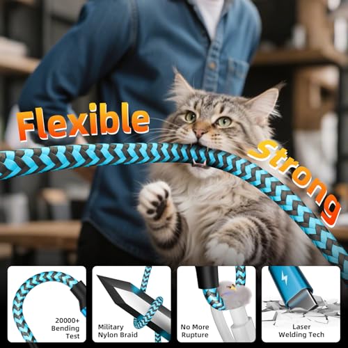 5' Jogrytece 4-in-1 USB C to 4x USB C Charging Cable - image 4