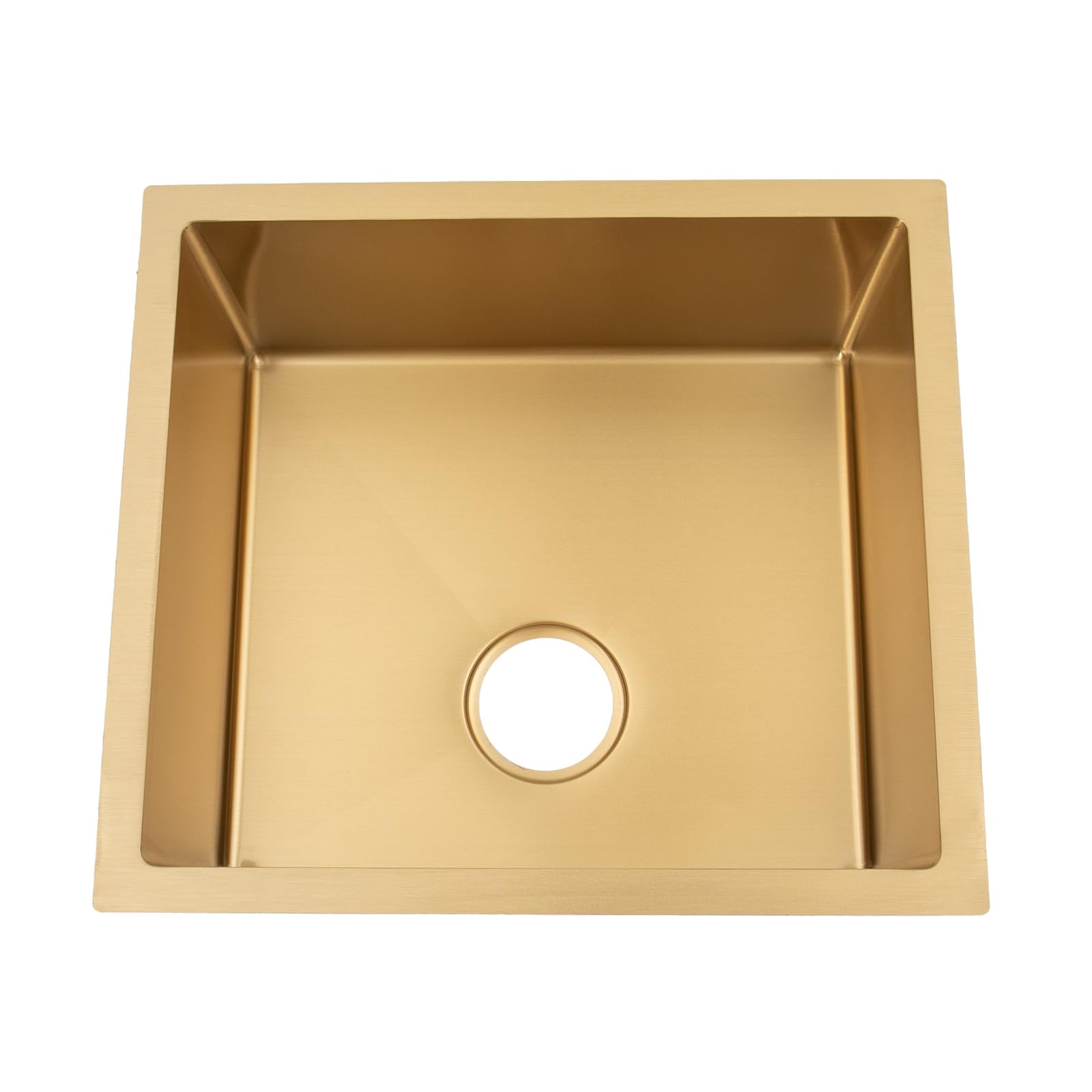 Évier de cuisine doré 50 x 45 cm, 1 bac avec revêtement par condensation, en acier inoxydable, profondeur 20 cm, évier de cuisine