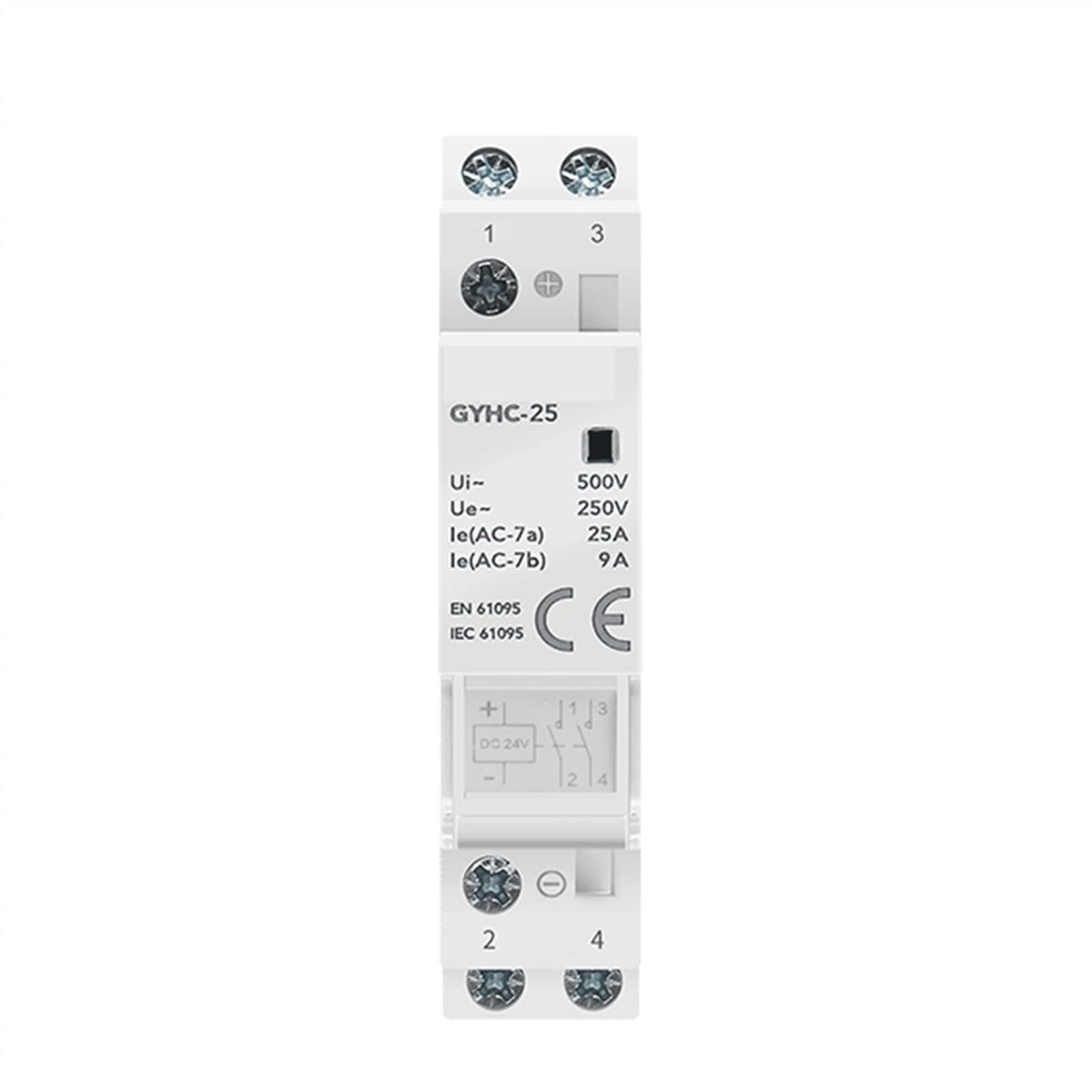 Contacteur modulaire sur rail DIN DC12V 25A 2NC pour gestion du circuit électrique domestique