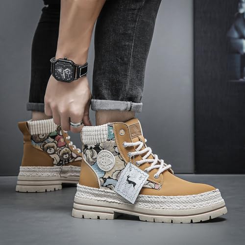 Men's High-top Boots with Non-Slip Soles for Outdoor Walking in Any Season3