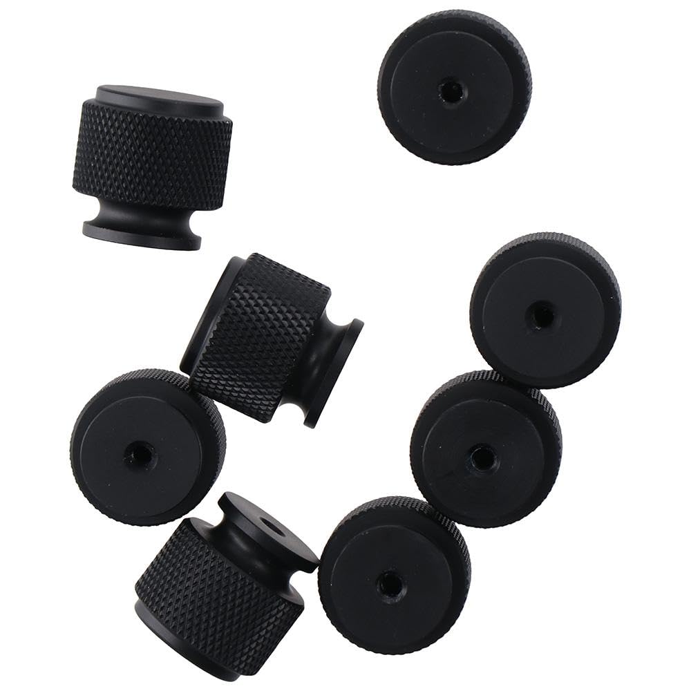 Upluckey Drawer Pulls Round Single Hole Matte Black Dresser Knob Modern Cabinet Knobs Cupboard and Wardrobe - Image 2