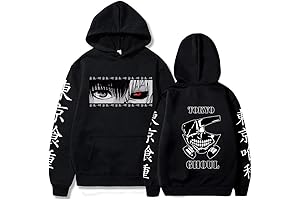 Symish Anime Ken Kaneki - Men's 3D Anime Printed Streetwear Long Sleeve Hoodie