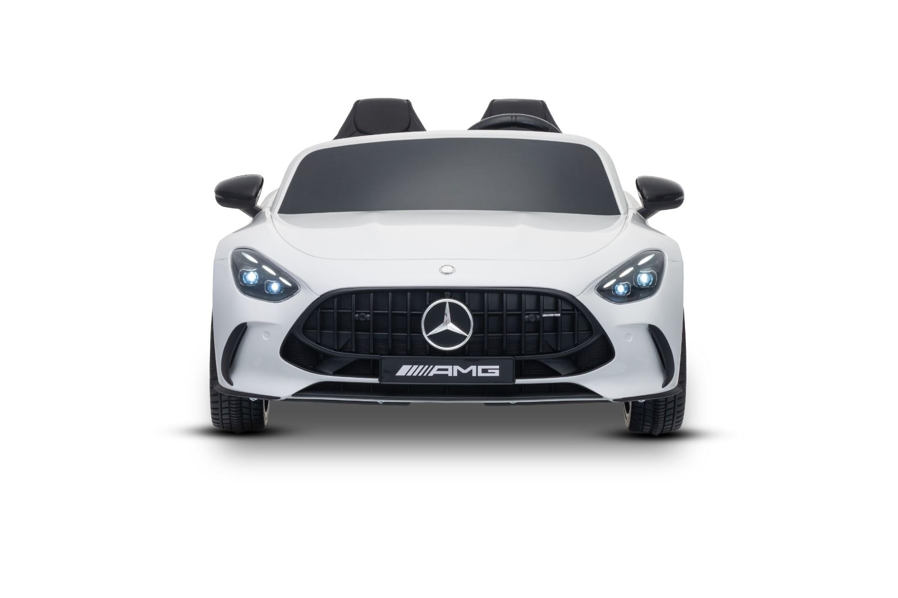 Elektryczny samochód dziecięcy Mercedes GT63 AMG 24 V z napędem 4 x 4, biały, dwumiejscowe, regulowane siedzenie kierowcy, miękkie koła EVA, pilot zdalnego sterowania 2,4 GHz, USB/Bluetooth, silniki