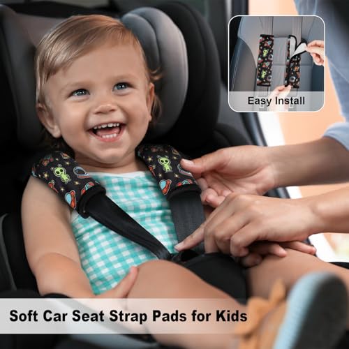 Image of Seat Belt Covers for Kids, 2 Pack Double-Sided Use Shoulder Pads for Kids