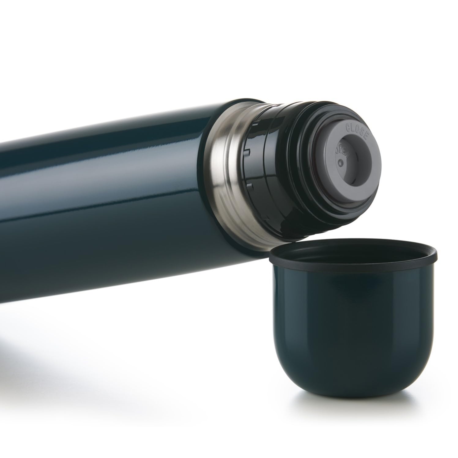 Blumtal Termos Caffè in Acciaio Inox Doppia Parete, Borraccia Termica per Bevande Calde e Fredde, Tappo Quick-Press, 700ml, Blu Oceano