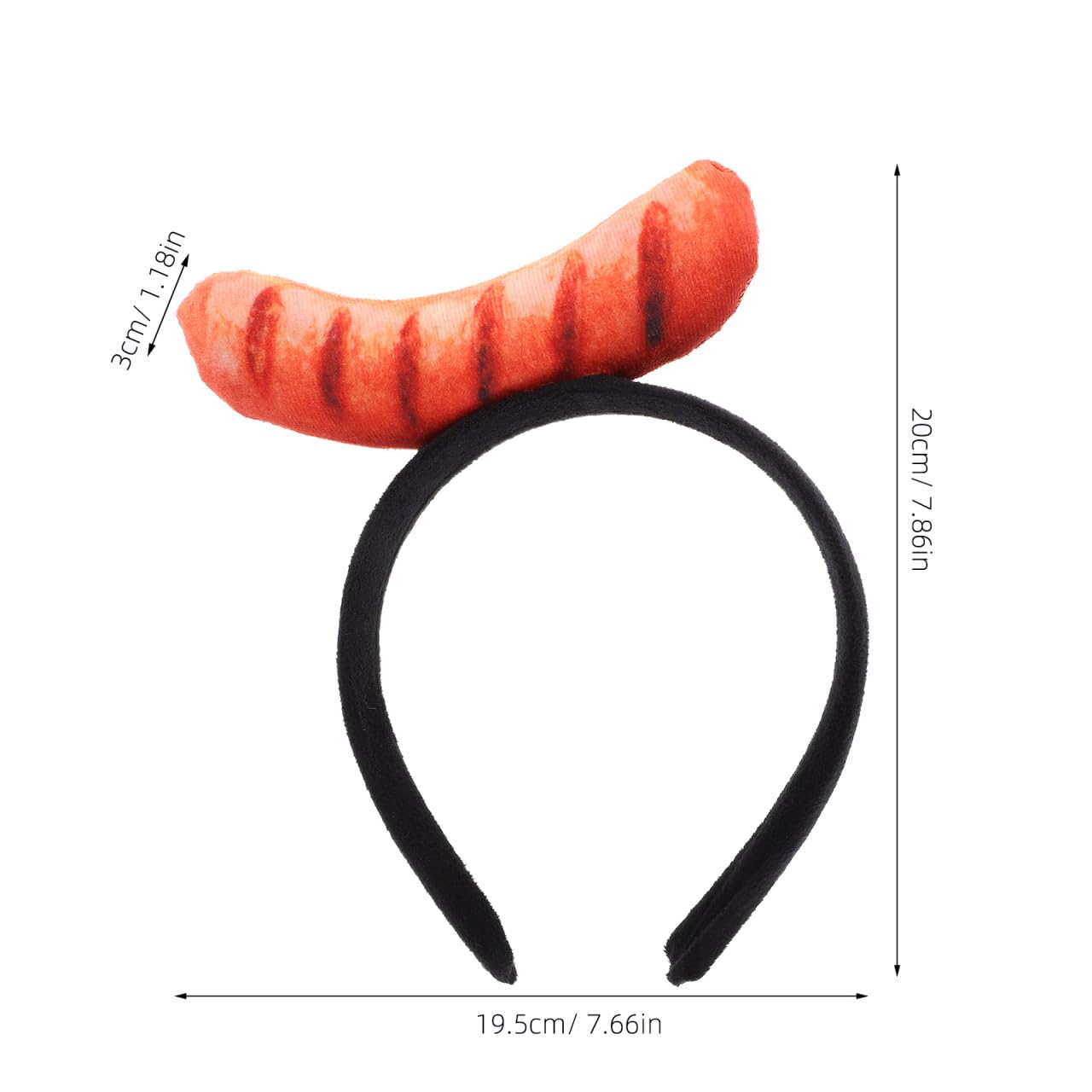 CALLARON Bandeau de hot-dog Mini Cheveux Alimentaires Mignon Lave Visage Chapeaux Femmes Serre-tête Chapeaux Filles Coiffe pour Carnaval Fête Accessoires de Costume