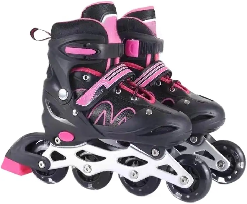 Patins Roller Inline Ajustável Com Luz De Led