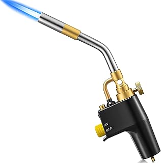 High Intensity Mapp Propane Torch Welding Kit, KOAKOMI Trigger Start Mapp Gas Torch with Self Ignition For Soldering Brazing Cooking,Mapp Gas Propane Head (CSA Certified)
