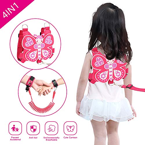 Toddlers Leash 4-in-1 Anti Lost Wrist Link Child Safety Harness Kids Walking Wristb