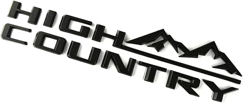 Miniatura 4 de 1 insignia de repuesto para guardabarros Tahoe Silverado High Country 19-21 para guardabarros (negro mate)