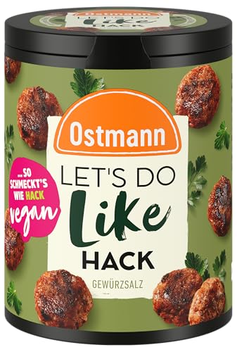 Ostmann Gewürze - Lets Do Like Hack | Hackfleisch-Geschmack für ungewürzte Fleischersatzprodukte | Gewürzsalz für vegetarische und vegane Gerichte | 90 g in recyclebarer Metalldose