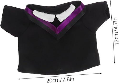 Miniatura 2 de SOIMISS 2 piezas de mini vestido de graduación, ropa de oso de peluche, disfraz de muñeca en miniatura, disfraz de graduación para conejillos de