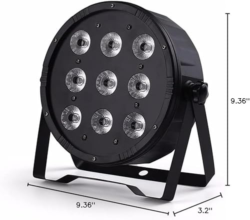 Miniatura 9 de Luces de escenario 9x18W Uplights con pruebas estrictas 6 en 1 RGBWA UV LED Par de luces activadas por sonido DMX512 Control brillante DJ Par Luz