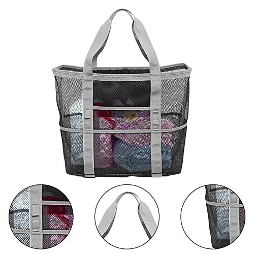 praia malha - praia portátil preta branca cinza | suprimentos viagem cesta chuveiro para estudantes