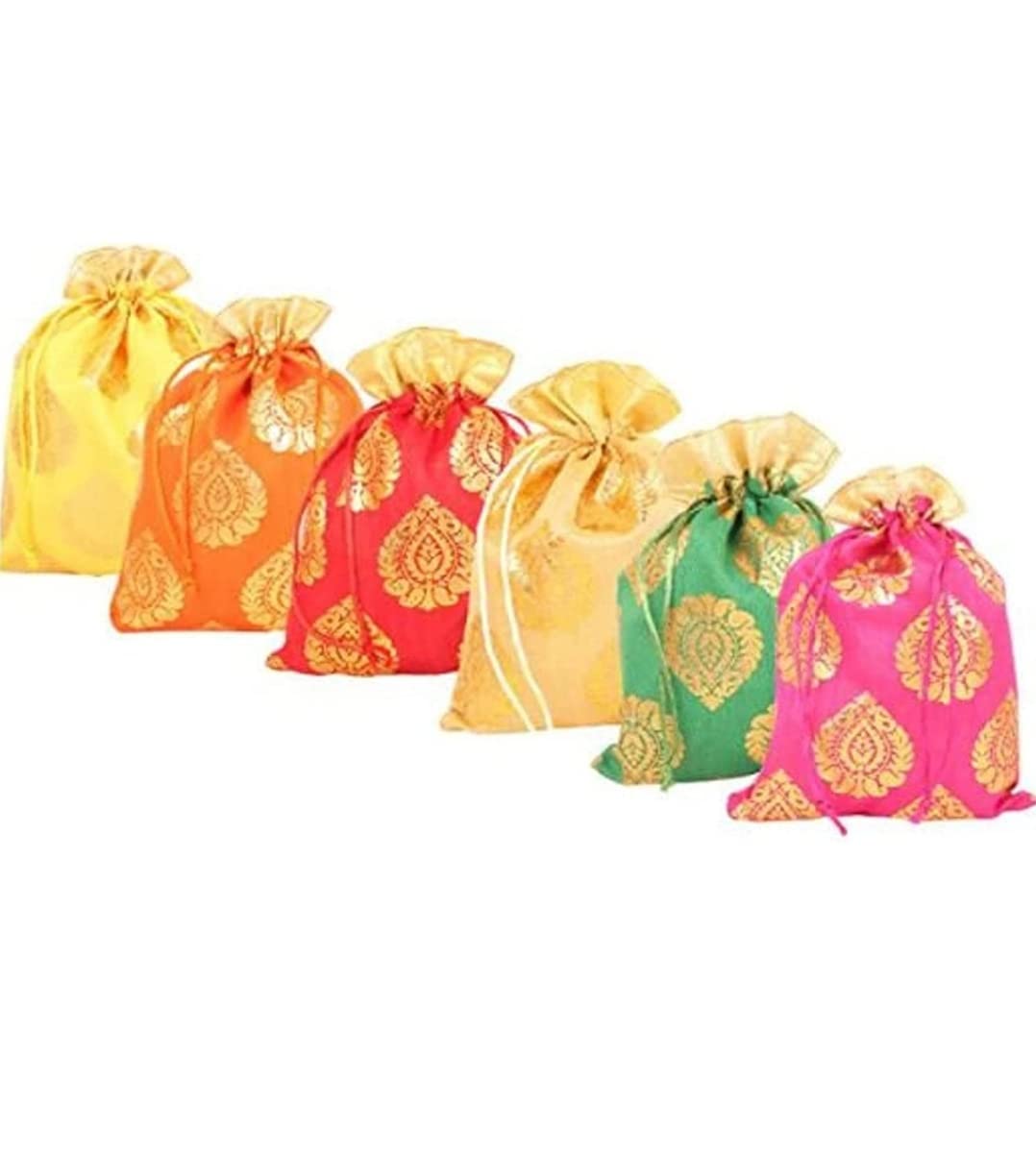 Designer Fabric Potli Batwa Bag Bridal Purse Women handbag Shagun Pouch Return Gifts MultiColor-image-18