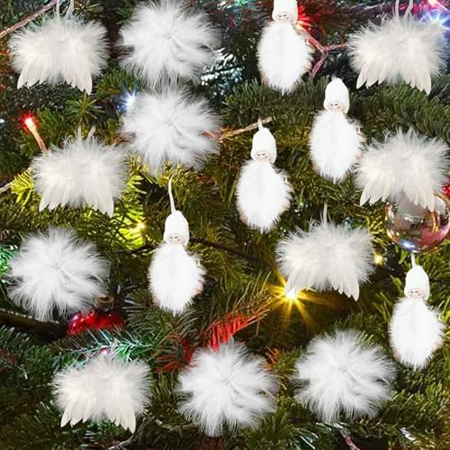 FENGCHUANG 16 Stück Weiß Christbaumschmuck Anhänger Set,...
