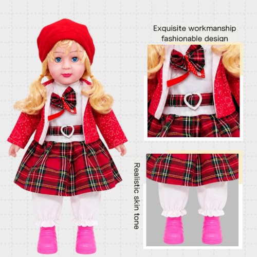 Image of SHAKTISM Poem Doll Small Singing Songs Doll - 50 cm Big Size Musical Plush Soft Doll with Sound, Cute Clothing Doll Toy for Kids & Toddlers, Gift for Girls Age 1-6 Years (Multicolour)