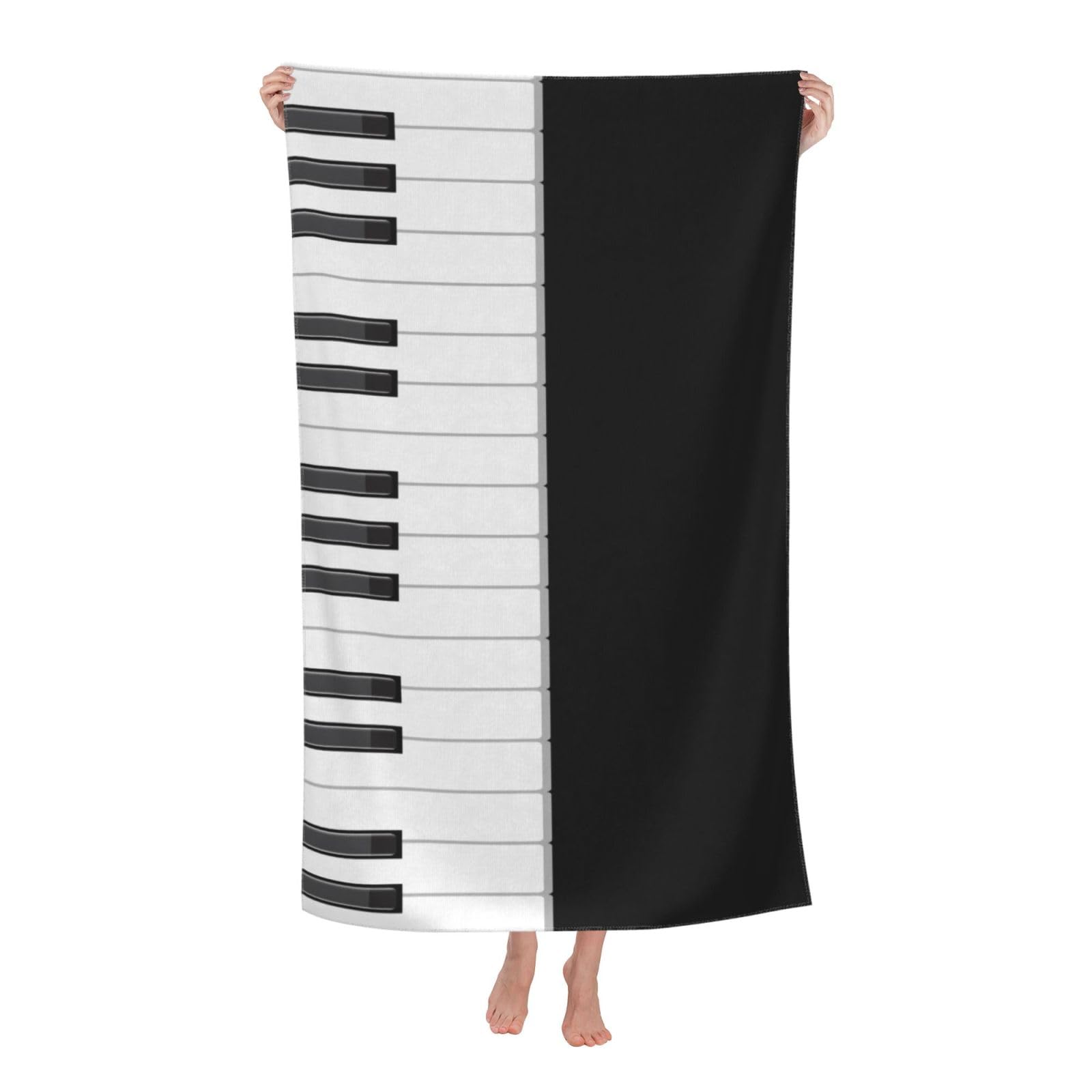 LSRCPD Beach Towel Music Piano Keys Microfiber Beach Towels Blanket Oversized Tropical Big Extra Large XL Pool Towels Quick Dry Sandproof for Women Girls Kids