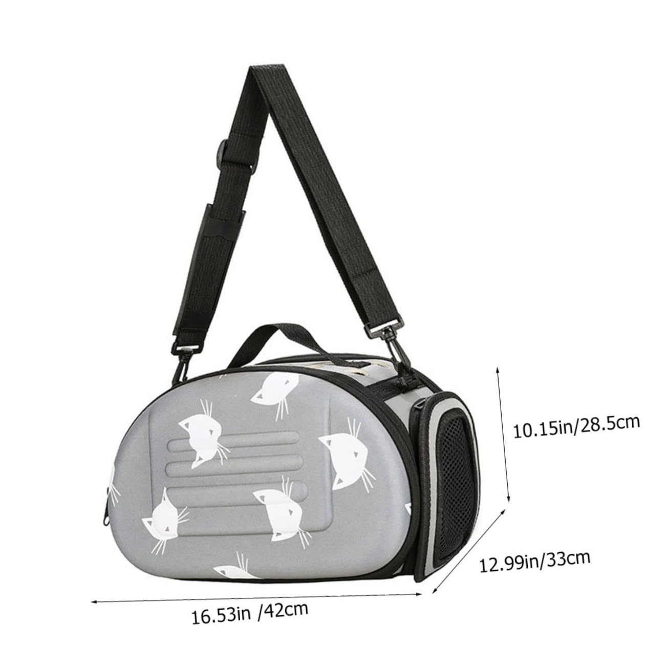 Atmungsaktiver Haustier Tragerucksack aus Eva mit Diagonalem Design Verschleißfest für Katzen und Freigänger für Outdoor Einsatz Beim Tiertransport