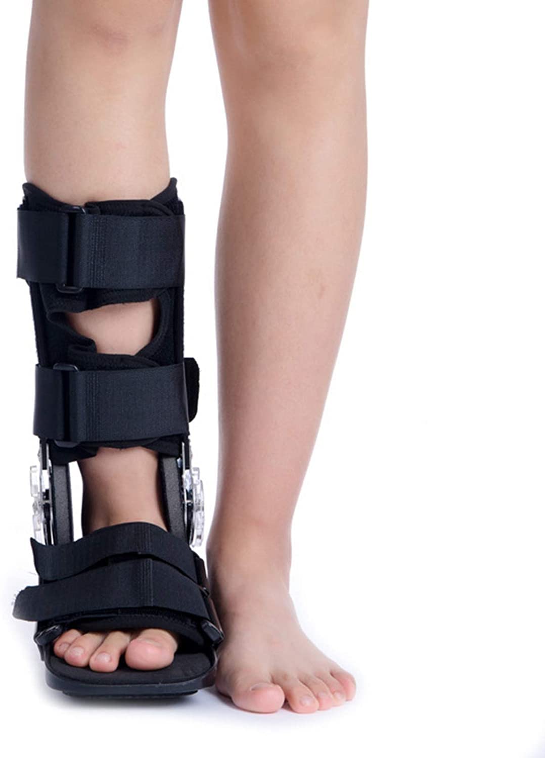 Bota para caminar Bota para fracturas para pie roto Soportes ajustables para pies Bota protectora para caminante Inmovilizador ortopédico para ligamentos de tendones lesionados, esguinces de tobillo y